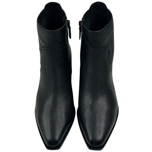 COLE HAAN Naia Black Leather Ankle Boots Womens Size 9B Side Zip New $200 - Picture 2 of 11